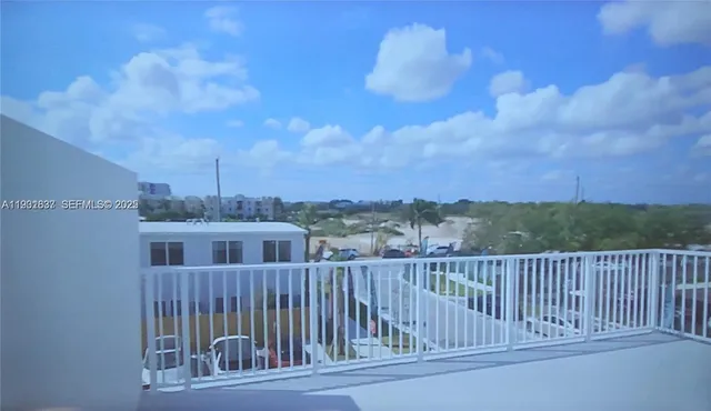 a view of a city from a balcony