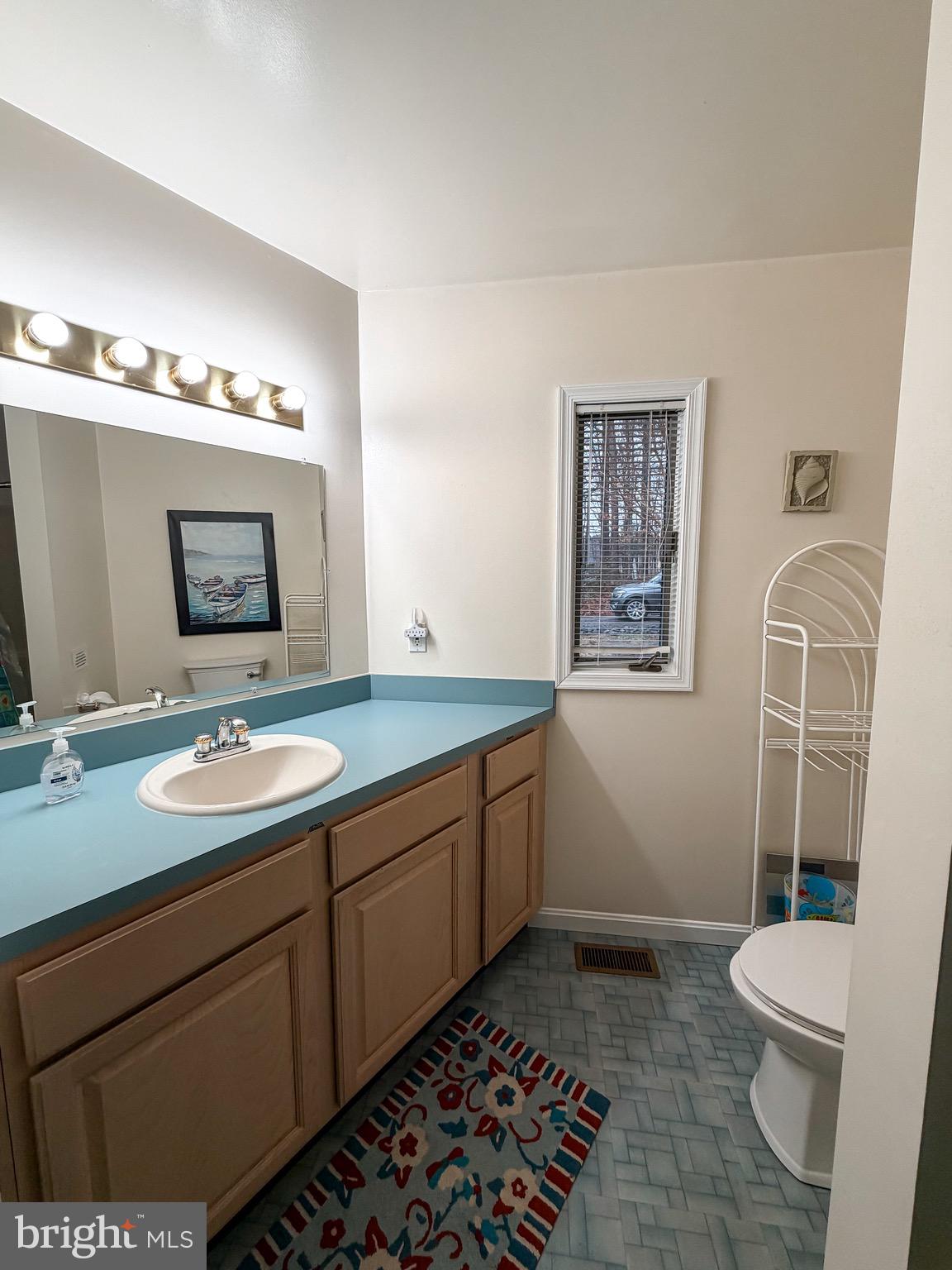 3300 Viola Way Bumpass, VA 23024 - Photo 25 of 36 a bathroom with a toilet sink and mirror