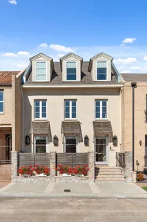 a front view of multiple houses