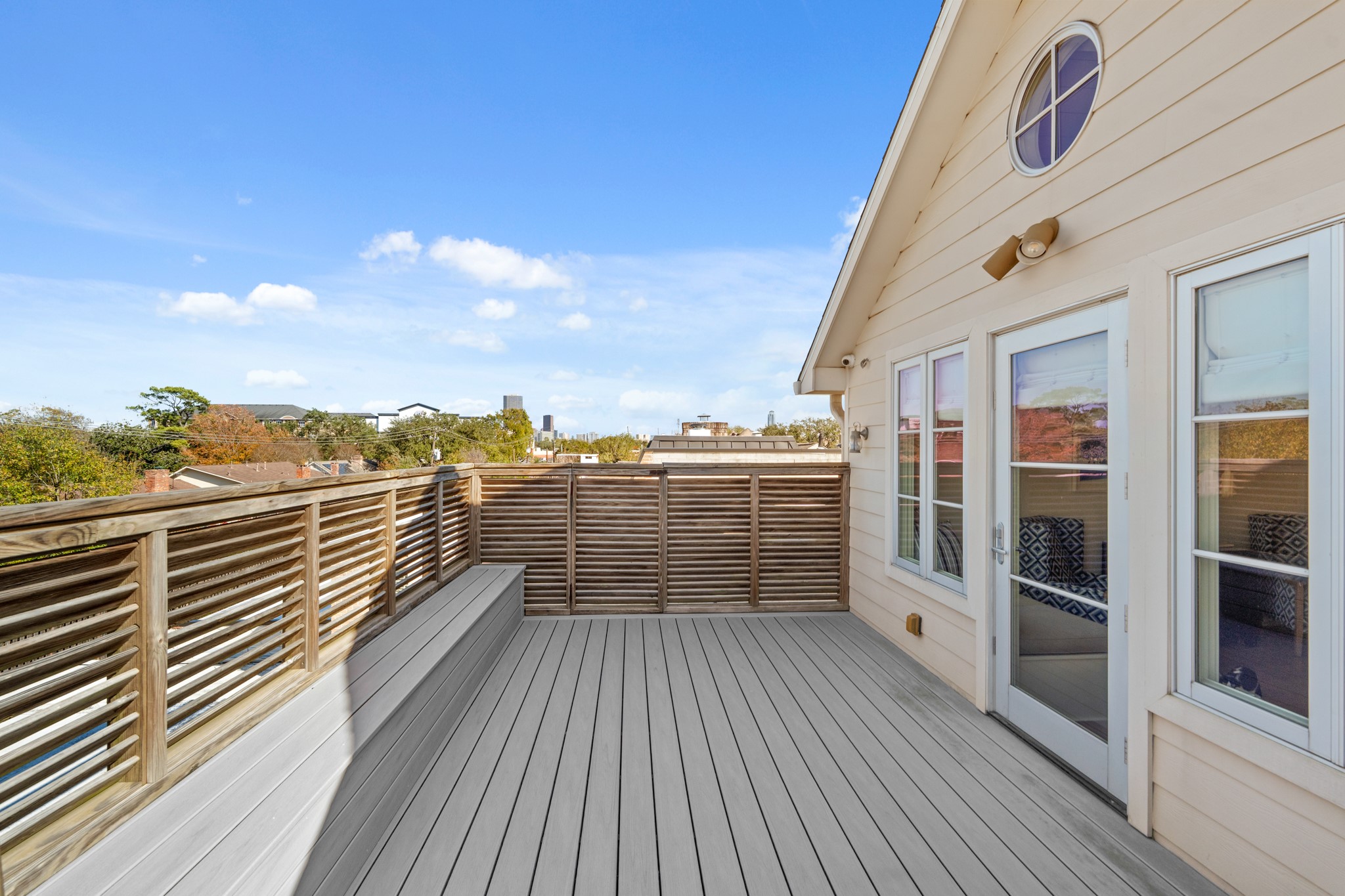 7606 Del Monte Drive Houston, TX 77063 - Photo 16 of 17 Third-Floor Terrace
Private rooftop terrace with sweeping Houston views and forever vistas. Perfect for morning coffee, sunset entertaining, or creating your personal outdoor oasis in the city.