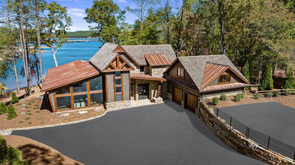 701 Eaton Road Blue Ridge, GA 30513 - Photo 28 of 98 an aerial view of a house with a yard