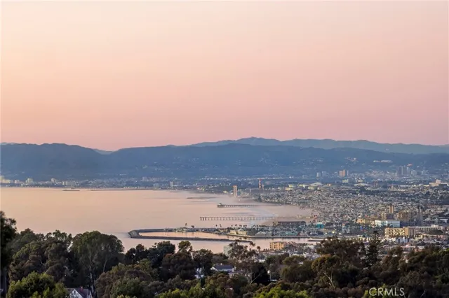 a view of lake with mountain