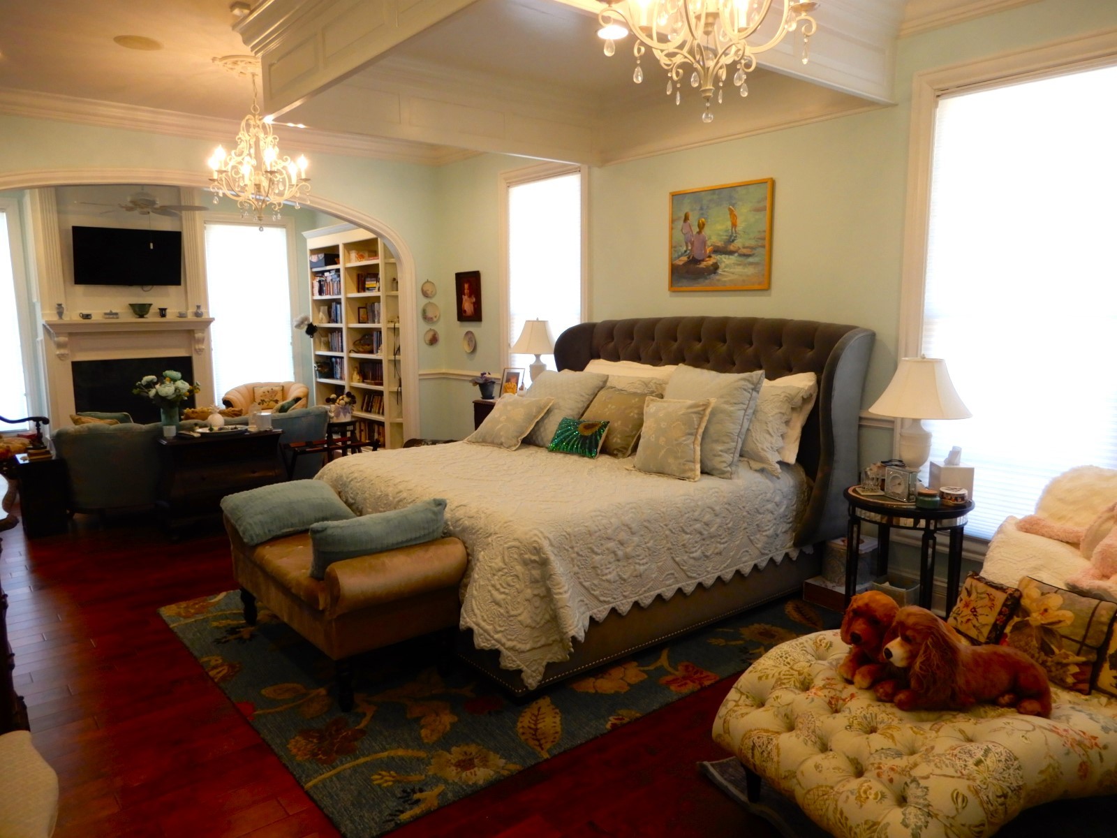 135 Allegheny Road Gilbertsville, KY 42044 - Photo 39 of 78 a bedroom with a bed a couch and a flat screen tv