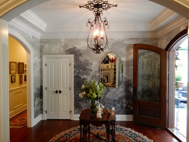 a view of living room with furniture and flat screen tv