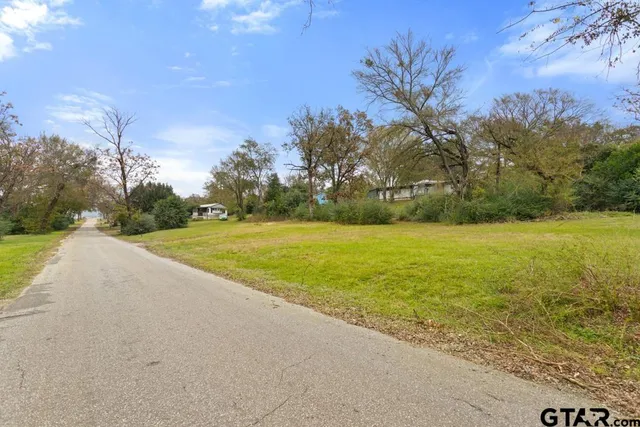 a view of a yard with a house