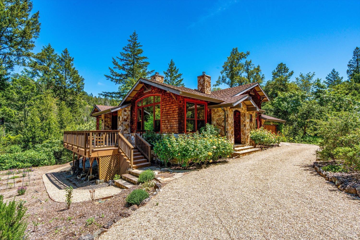 2207 Mt Veeder Road Napa, CA 94558 - Photo 30 of 36 a front view of a house with a yard