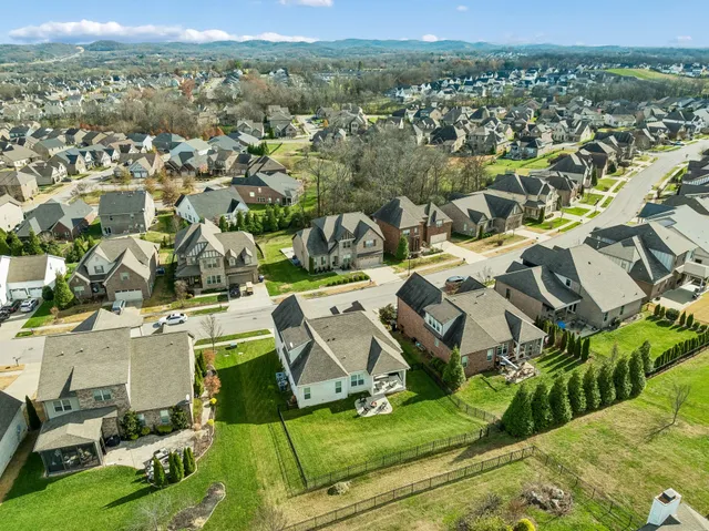 an aerial view of multiple house