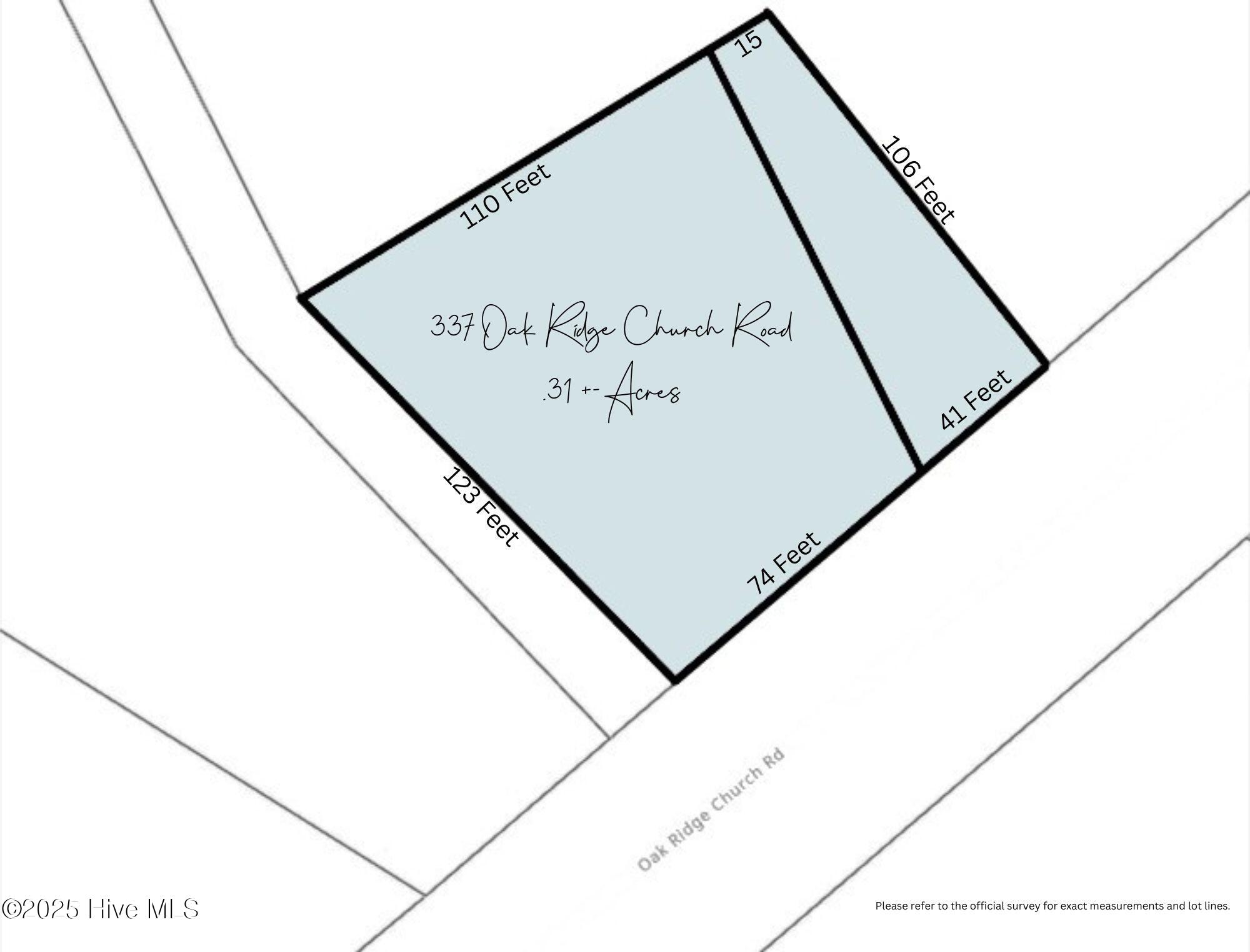 337 Oak Ridge Church Road Hamlet, NC 28345 - Photo 23 of 25 Gis Measurement Pic