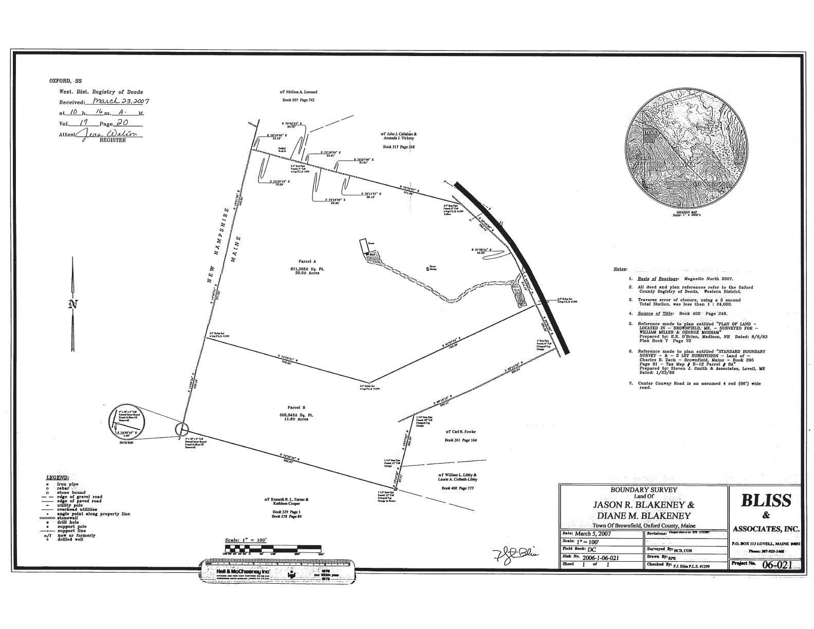 480 Center Conway Road Brownfield, ME 04010 - Photo 2 of 9 Plan of Land