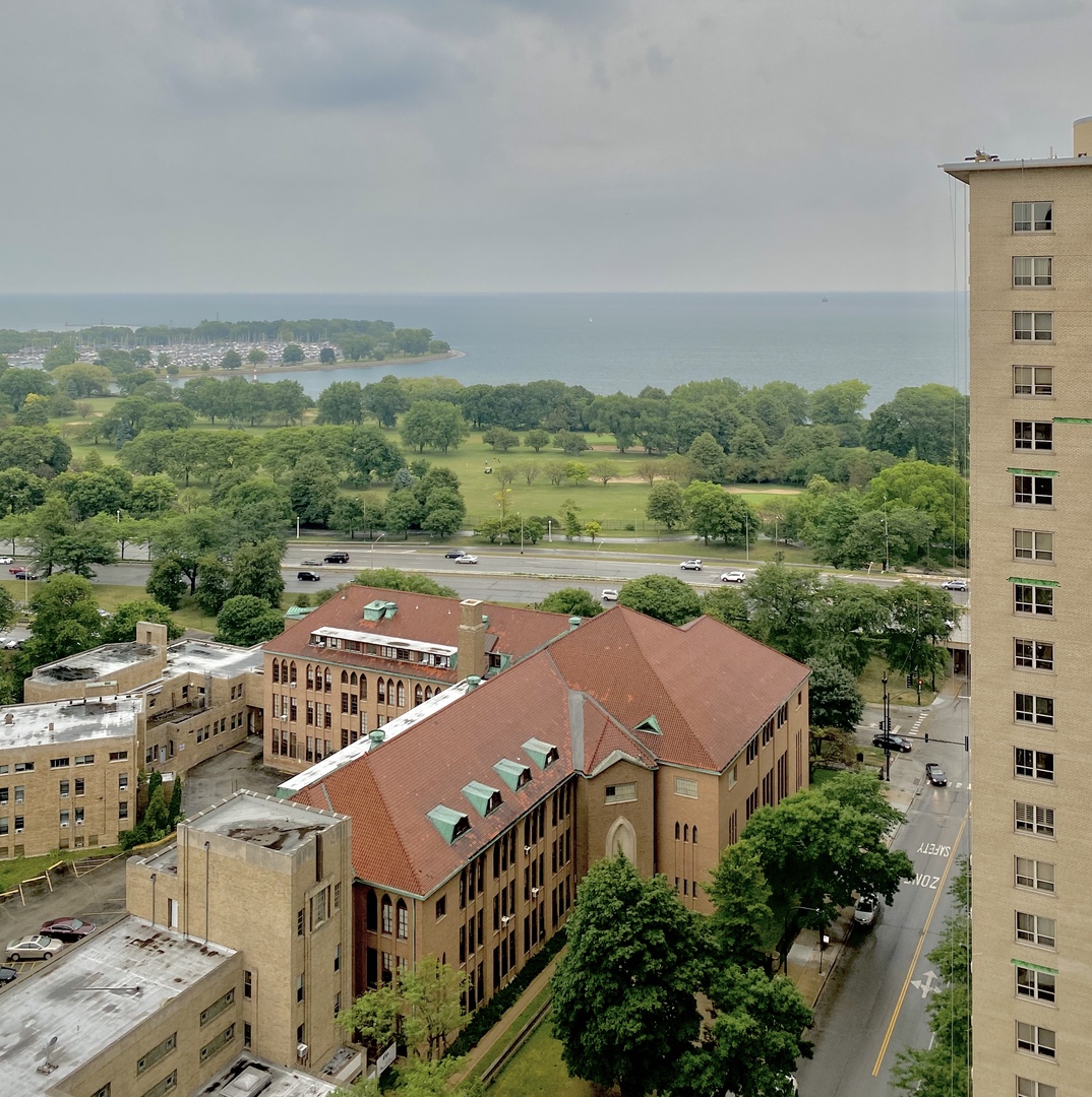 655 West Irving Park Road, Unit 2112 Chicago, IL 60613 - Photo 47 of 49 an aerial view of residential houses with outdoor space and trees
