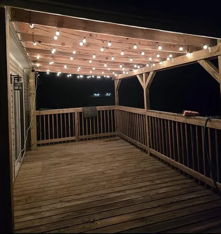 a view of city from a balcony