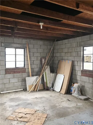 a view of a fireplace in a room