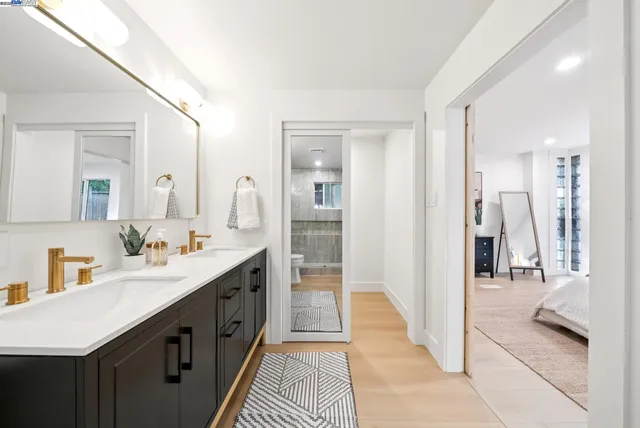 a view of a livingroom with a potted plant