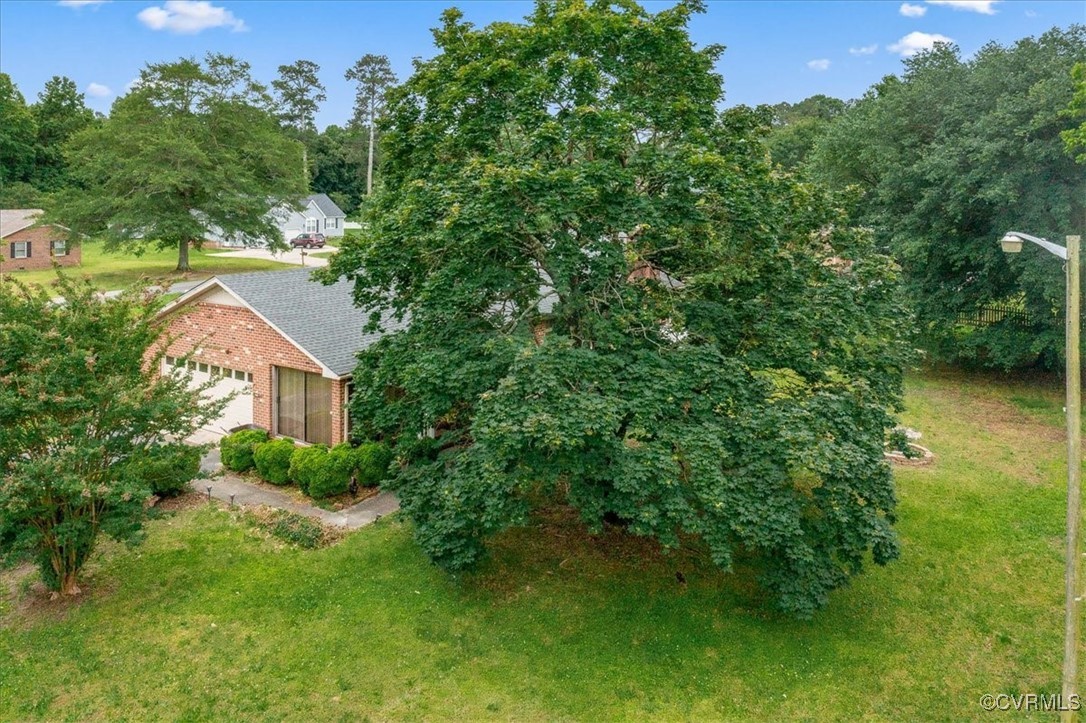 448 Jasper Lane Waverly, VA 23890 - Photo 43 of 44 an aerial view of residential house with outdoor space and trees all around