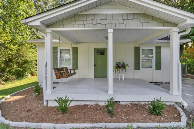 a view of a house with a outdoor space