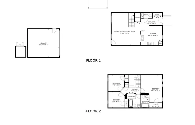 a picture of a room with a white wall and a painting