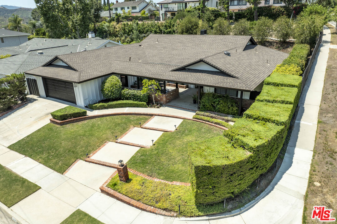 4139 Magna Carta Road Calabasas, CA 91302 - Photo 31 of 33 an aerial view of a house with swimming pool