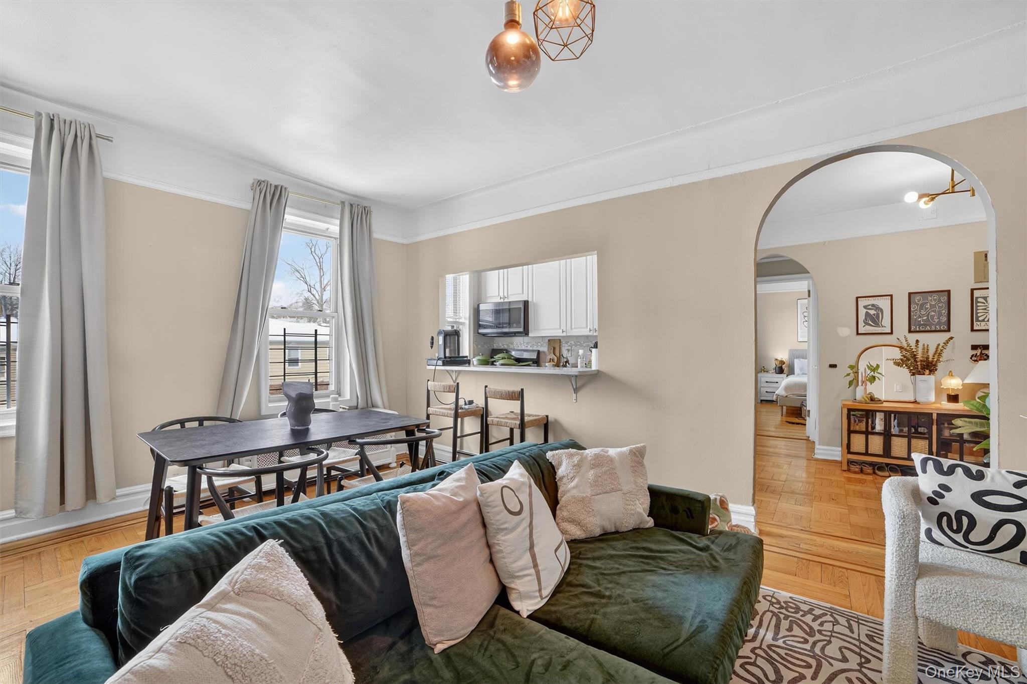 219 Bronx River Road, Unit 4N Yonkers, NY 10704 - Photo 21 of 30 a living room with furniture and a large window