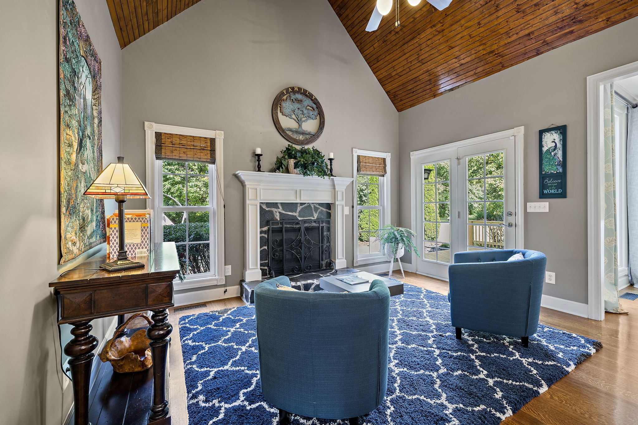 1420 Hunter Road Franklin, TN 37064 - Photo 15 of 57 a living room with furniture a fireplace and a window