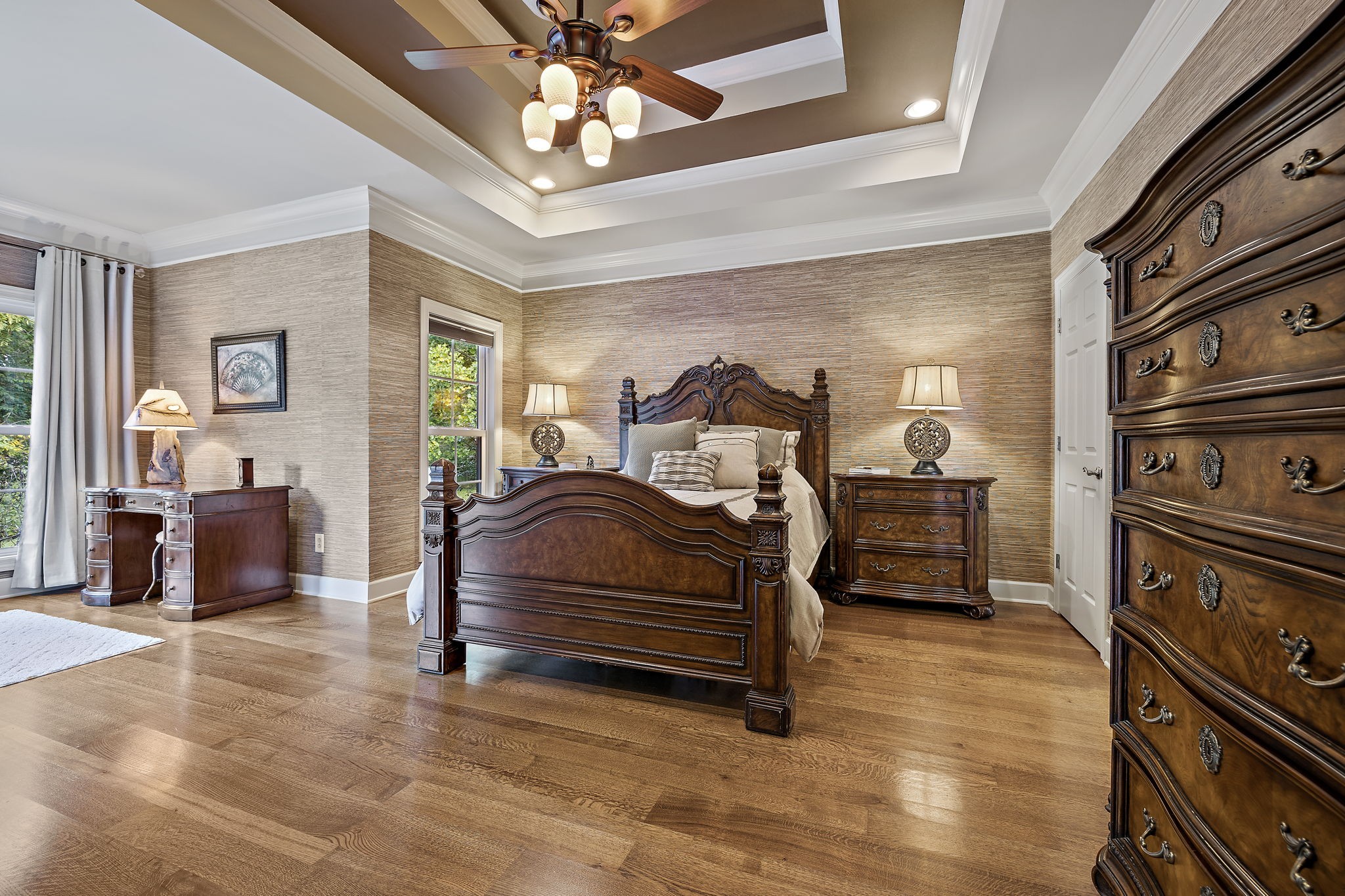 1420 Hunter Road Franklin, TN 37064 - Photo 24 of 57 a bedroom with a bed and wooden floor