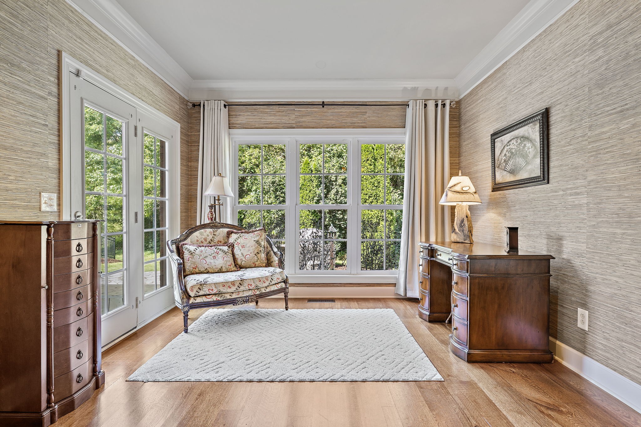 1420 Hunter Road Franklin, TN 37064 - Photo 26 of 57 a living room with furniture and a floor to ceiling window