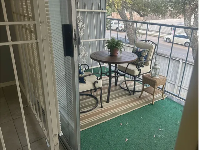 a view of balcony and patio