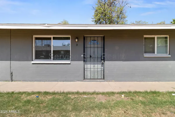 a front view of a house