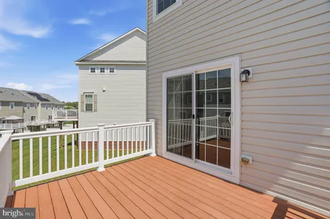 a view of a wooden deck