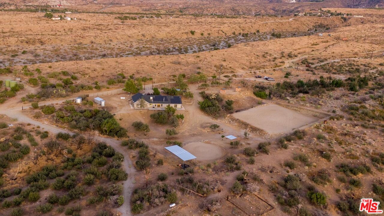 29243 Piani Road Pearblossom, CA 93553 - Photo 49 of 64 an aerial view of house with yard and lake view