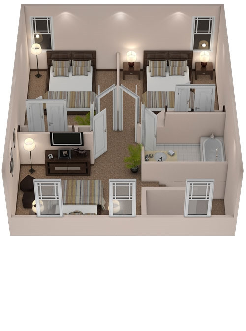 101 Scotch Bonnet Ridge Clayton, NC 27520 - Photo 6 of 25 3D Rendering of Glover Second Floor House Plan
