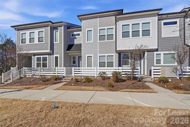 a front view of a building with street