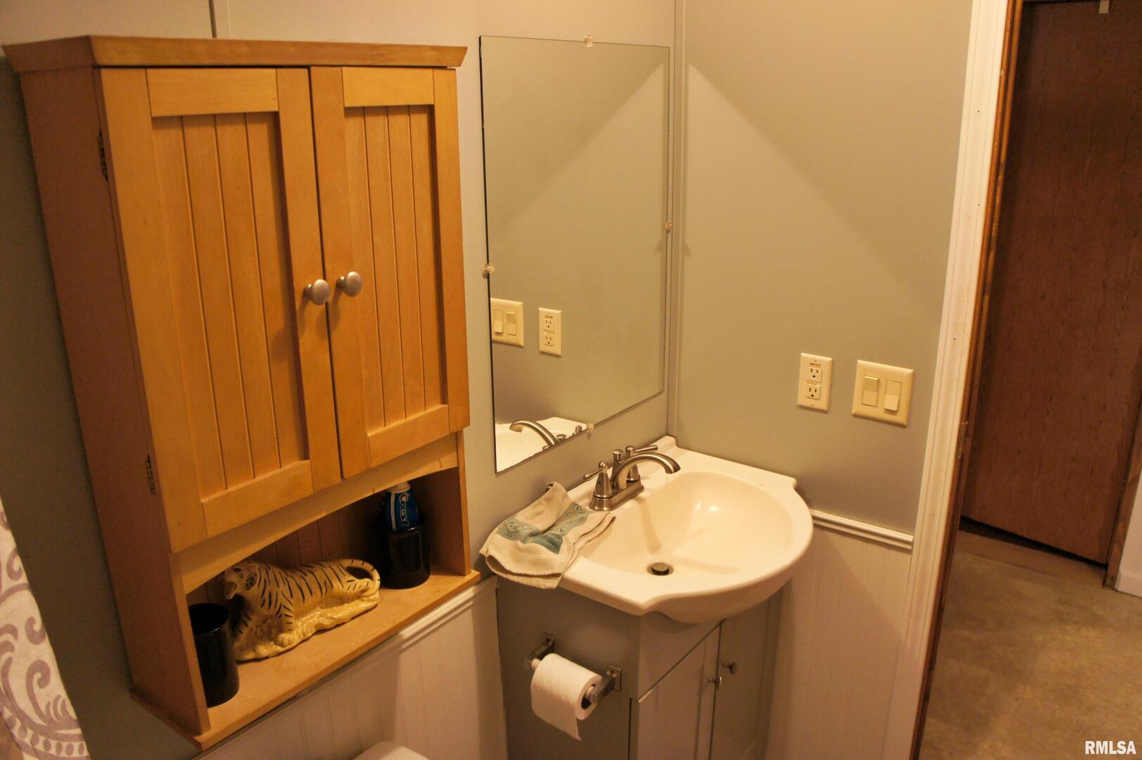 6752 South US 45 Road Brookport, IL 62910 - Photo 37 of 62 a bathroom with a sink and a mirror
