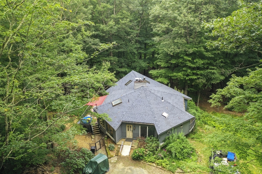 77 Vinton Road Holland, MA 01521 - Photo 30 of 31 a aerial view of a house with a yard and tree s