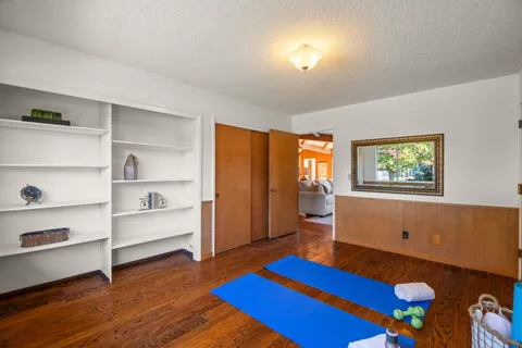 a living room with a couch and a table