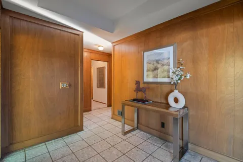 a view of a hallway with entryway