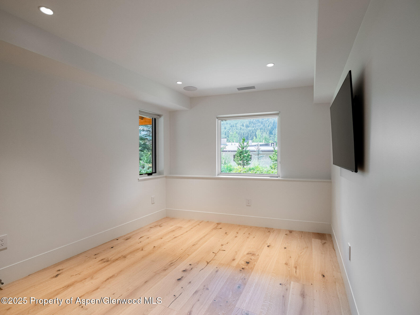 51 Roaring Fork Drive Aspen, CO 81611 - Photo 25 of 30 an empty room with wooden floor and windows