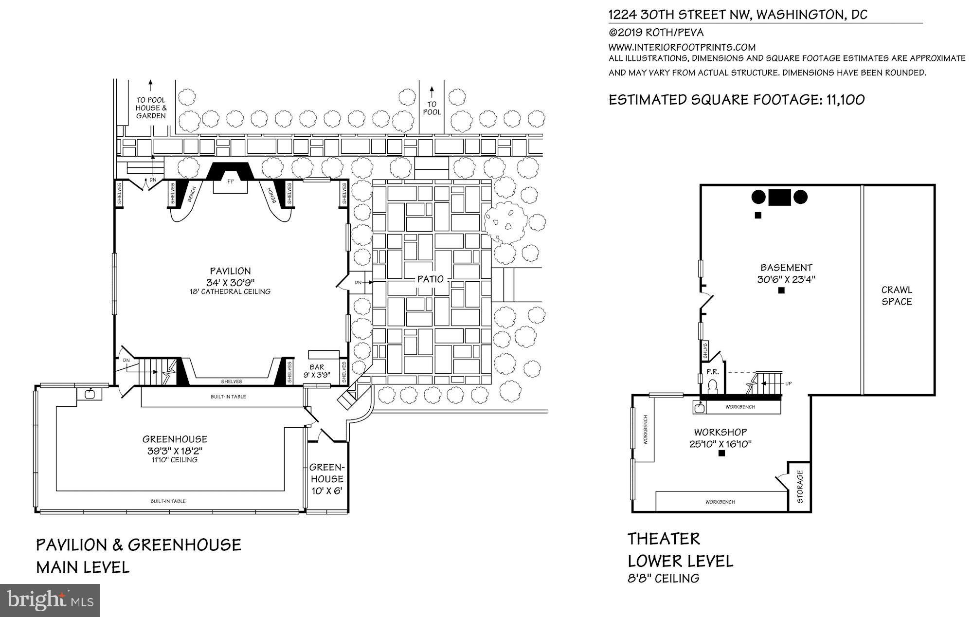 1224 30th Street Northwest Washington, DC 20007 - Photo 63 of 65 Theatre/Pavilion/Playhouse Floor Plan
