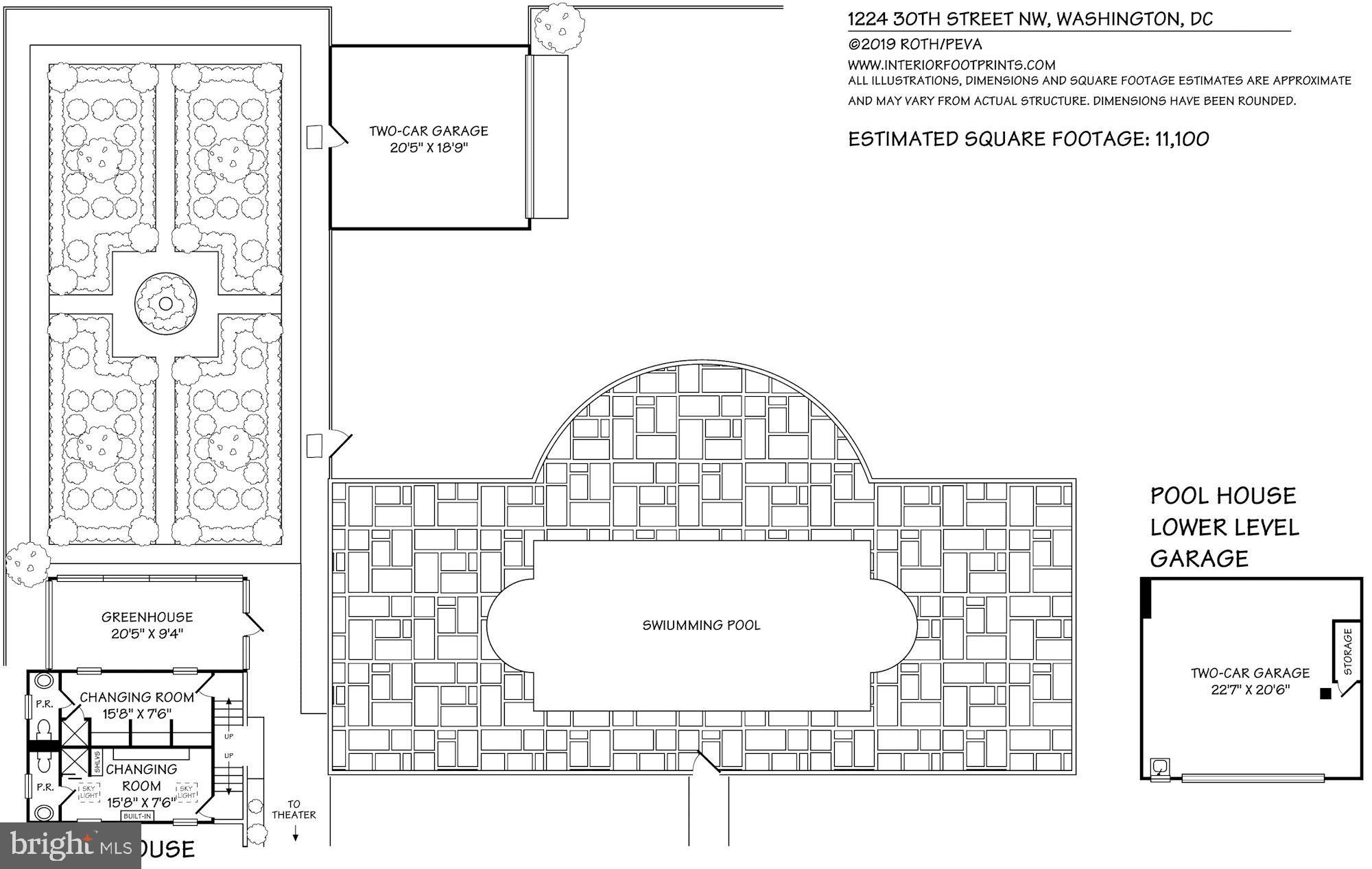 1224 30th Street Northwest Washington, DC 20007 - Photo 64 of 65 Pool and Changing Rooms Floor Plan