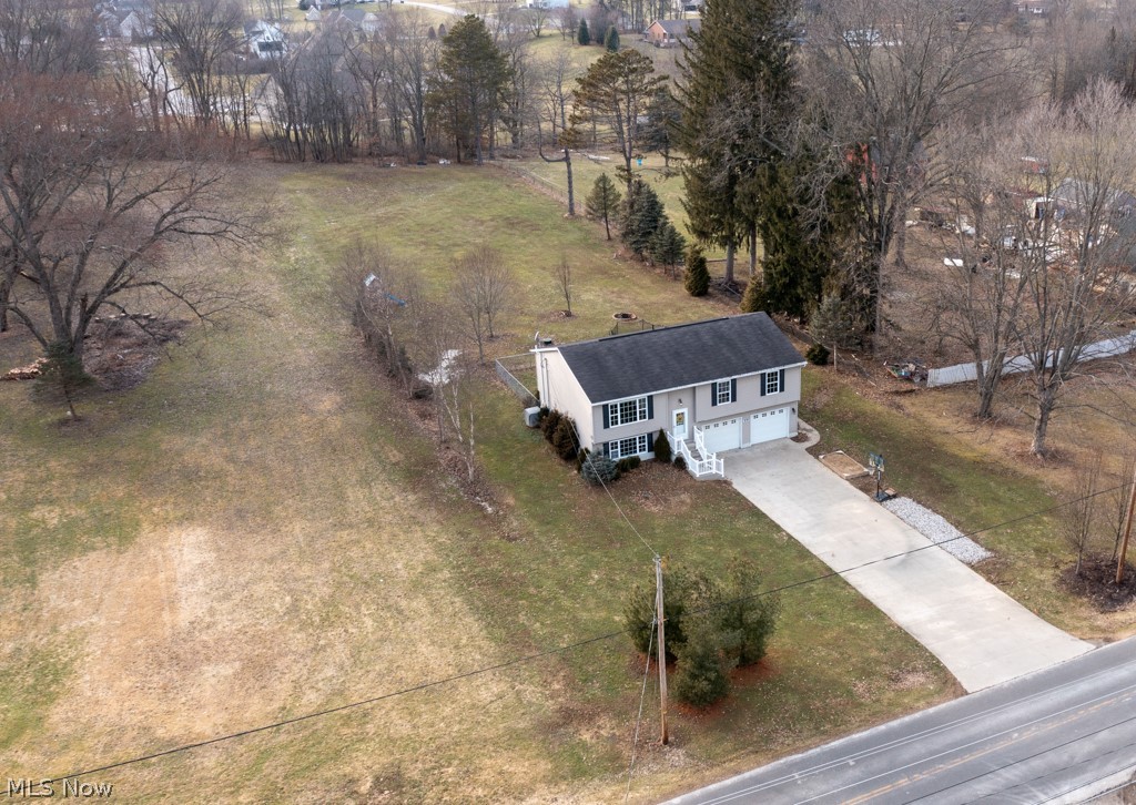 4140 South Hametown Road Norton, OH 44203 - Photo 33 of 34 Aerial view showing the long rectangular lot, which runs from the road to the treeline in the back.