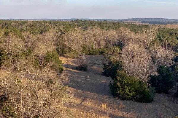 a view of a town with mountains in the background