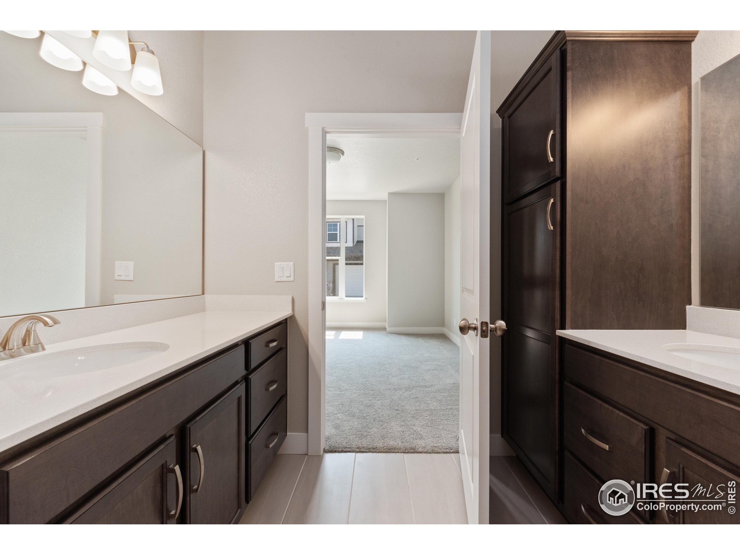 6793 Maple Leaf Drive, Unit 101 Timnath, CO 80547 - Photo 9 of 11 a bathroom with a sink and a mirror