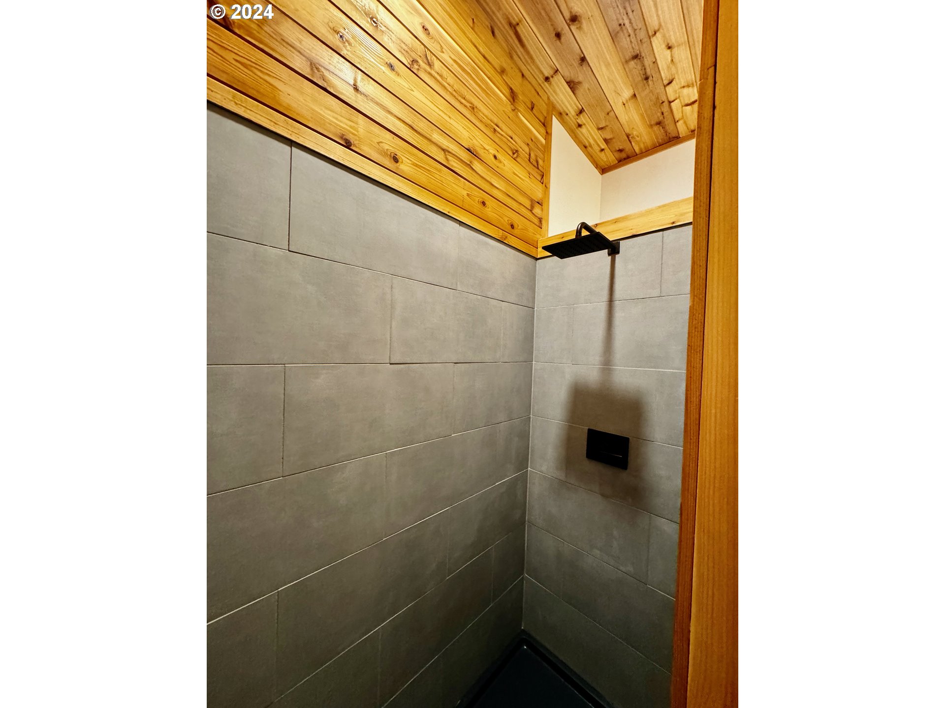 2231 3rd Street Baker City, OR 97814 - Photo 14 of 48 a bathroom with a shower and a mirror