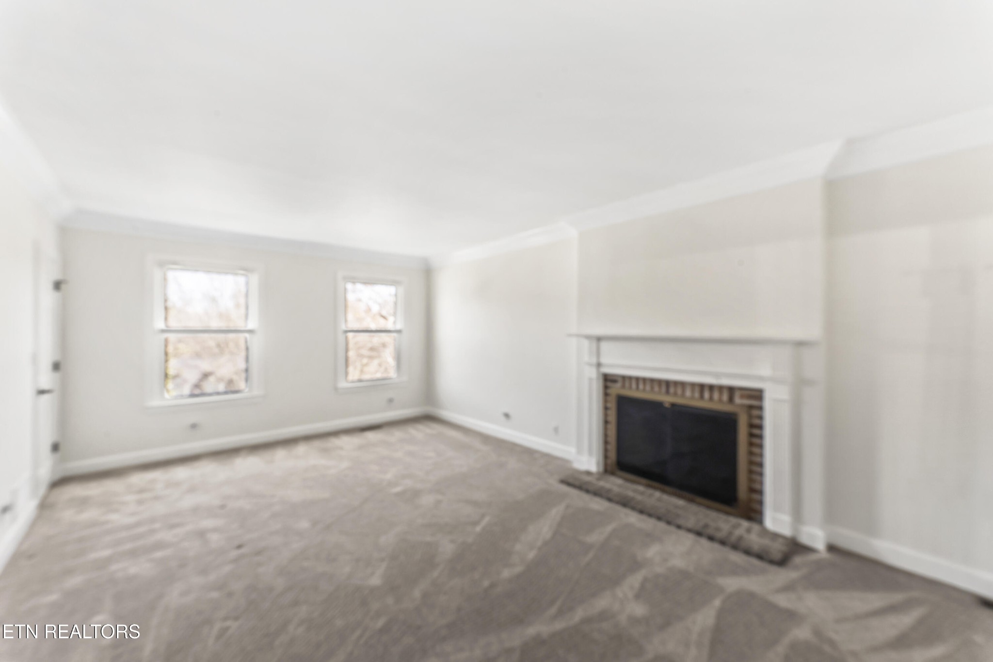 103 Amanda Place Oak Ridge, TN 37830 - Photo 22 of 38 an empty room with windows and fireplace