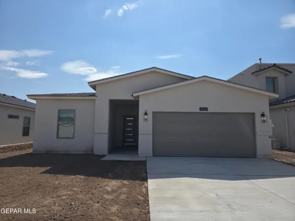 a view of a house with a garage