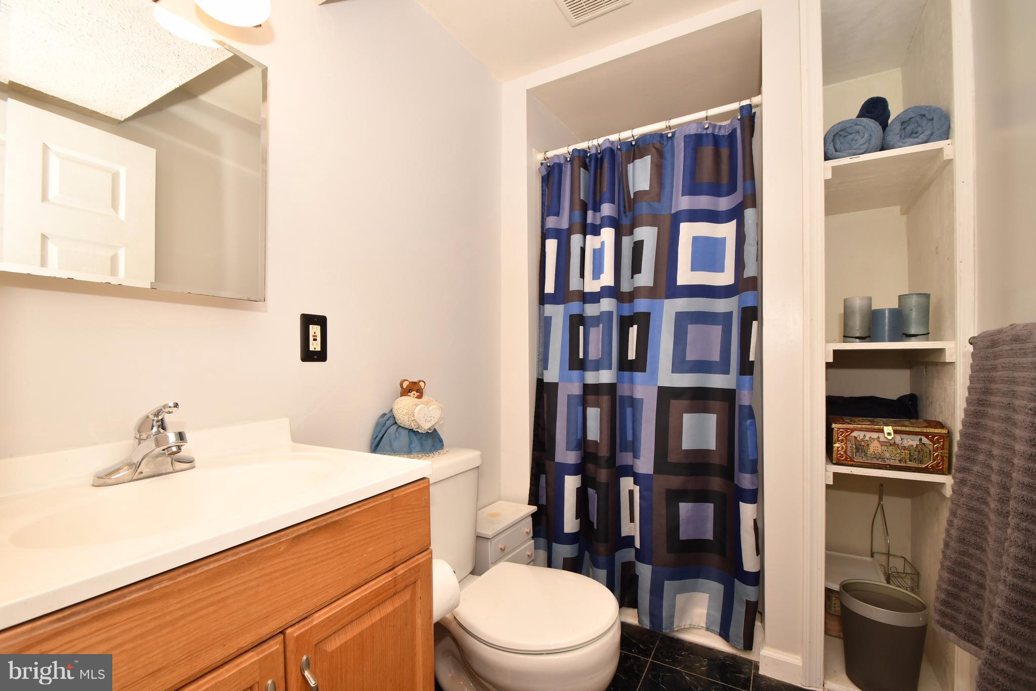 8126 Old Philadelphia Road Baltimore, MD 21237 - Photo 24 of 30 a bathroom with a sink a toilet and a book shelf
