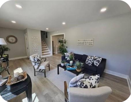 2968 McGlynn Court Decatur, GA 30034 - Photo 3 of 34 a living room with furniture couches and a dining table with wooden floor