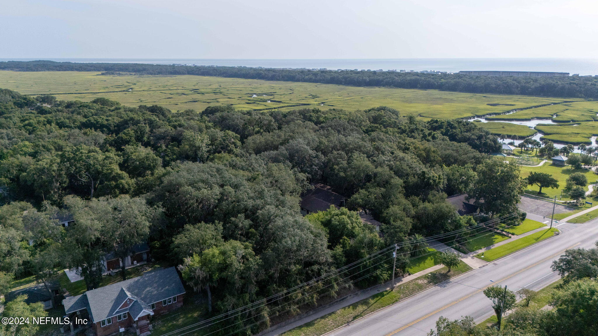 0 Atlantic Avenue Fernandina Beach, FL 32034 - Photo 20 of 37 an aerial view of residential houses with outdoor space and ocean view