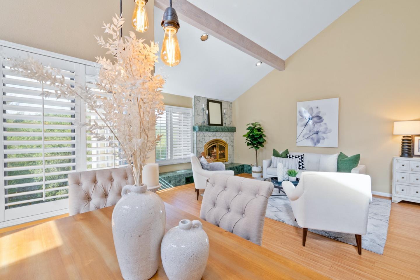 720 Fern Ridge Felton, CA 95018 - Photo 12 of 47 a living room with furniture and a chandelier