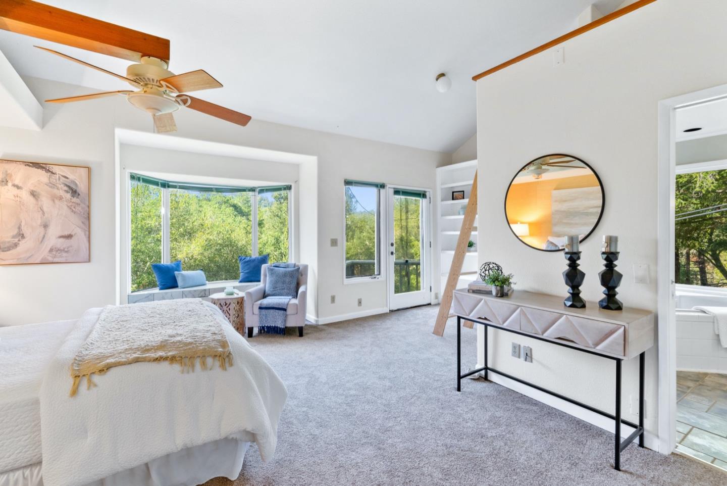 720 Fern Ridge Felton, CA 95018 - Photo 21 of 47 a living room with furniture and a large window