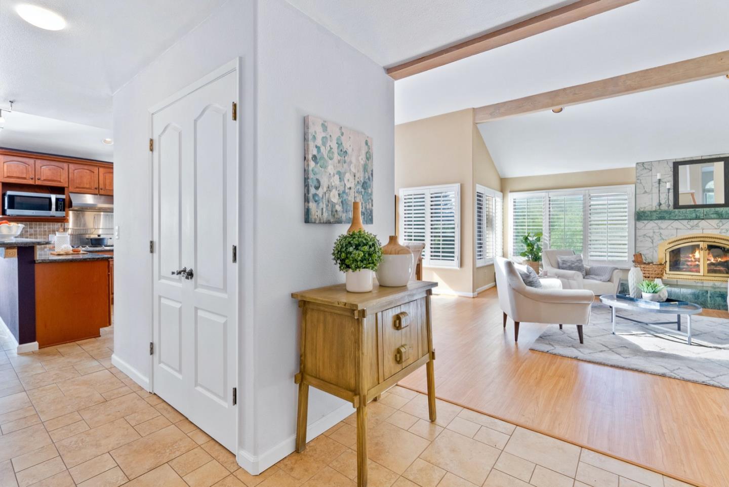 720 Fern Ridge Felton, CA 95018 - Photo 5 of 47 a living room with furniture a fireplace and a counter top space